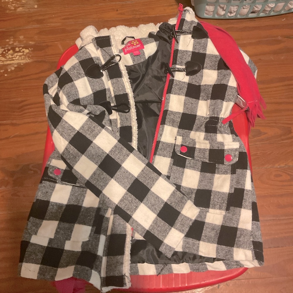 Pink platinum girls coat